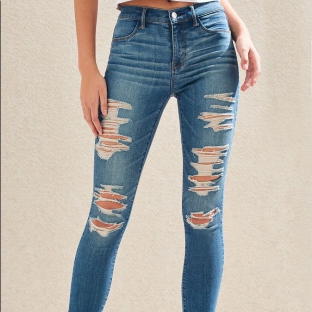 distressed jeans